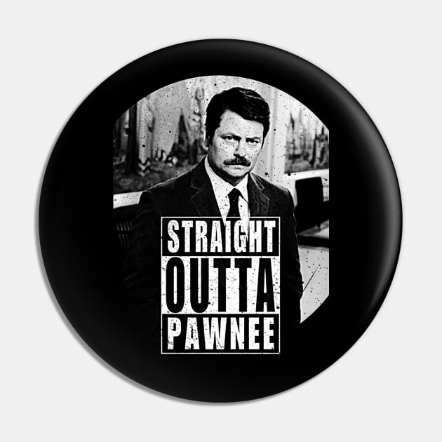 Straight Outta Pawnee Park and Rec Pin by truefriend