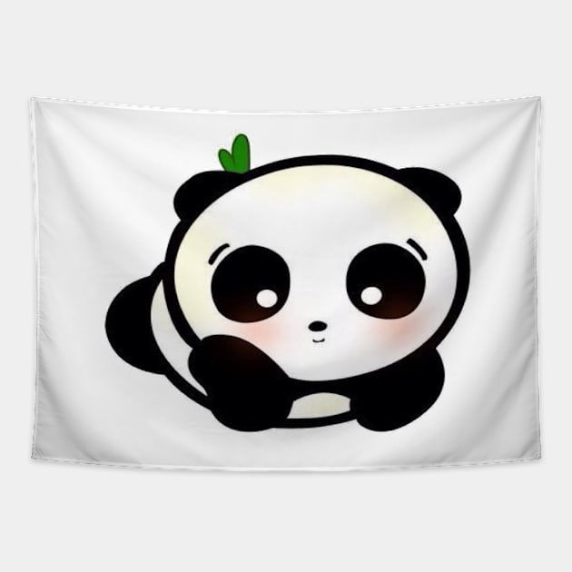 Cute Panda Boy Tapestry by D3monic