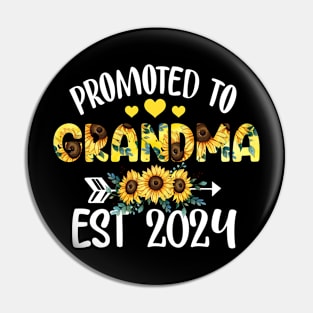 Promoted To Grandma Est 2024 Pin