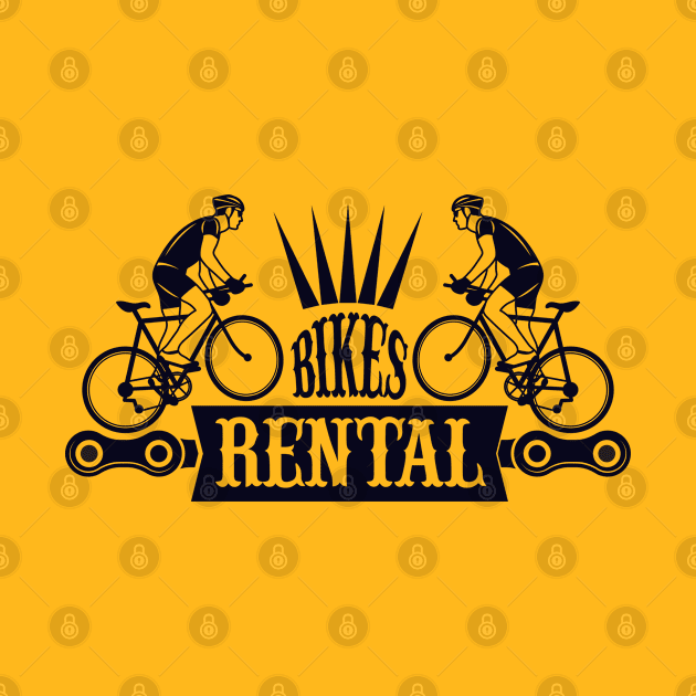 Bikes rental. Riding fan cycling gift for him by SerenityByAlex