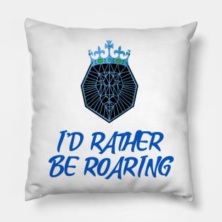 BLUE Lion  Geometric Animal Pillow