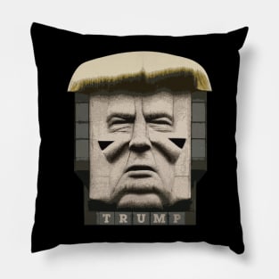 Trump Brutalism Statue Pillow