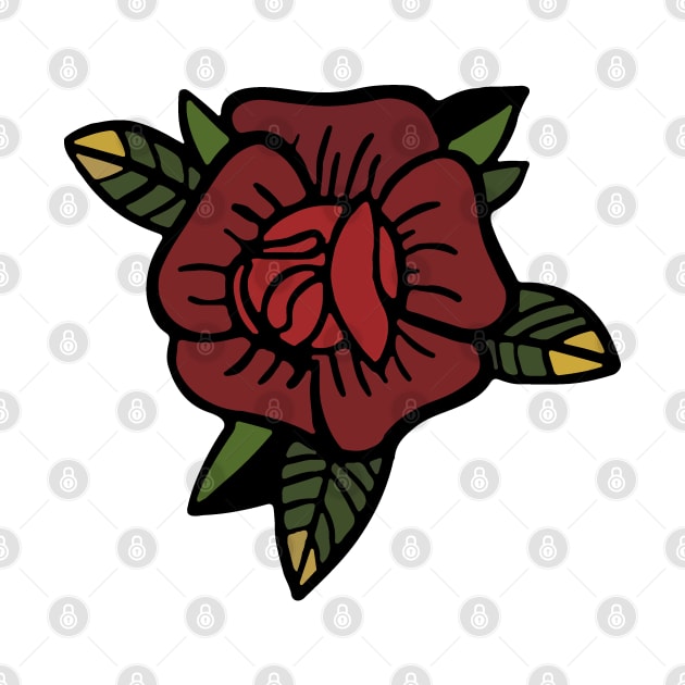 Classic Tattoo Inspired Rose by DeadBeatElite