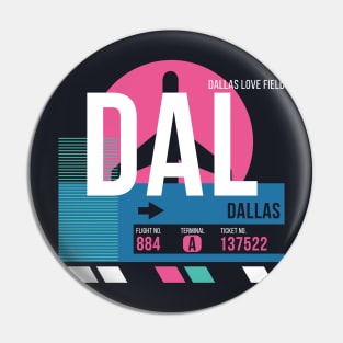 Dallas (DAL) Airport // Sunset Baggage Tag Pin