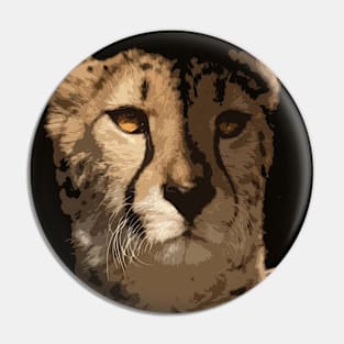 Cheetah Cartoon Pin