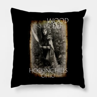 Wood Elf Hocking Hills Ohio Pillow
