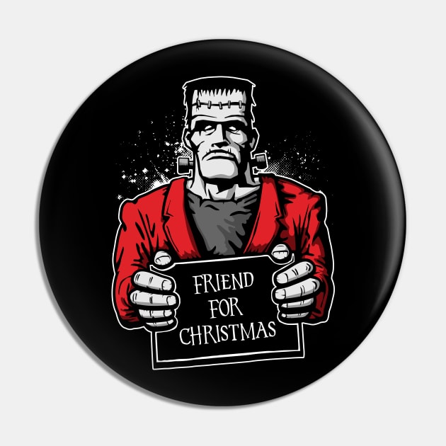 Frankenstein Monster Friend For Christmas Pin by Grandeduc
