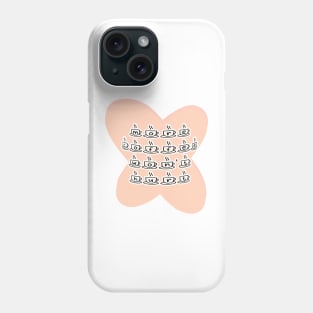 More coffee won't hurt, black letters against a pink stain Phone Case