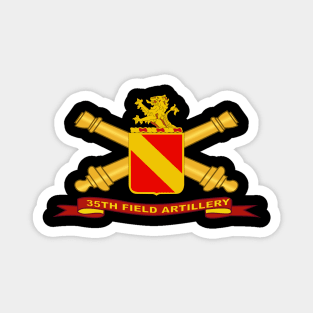 35th Field Artillery w Br - Ribbon Magnet