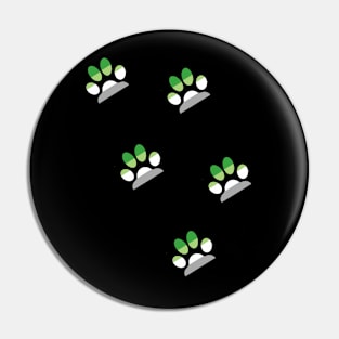 Aromantic Pride Paws Pin