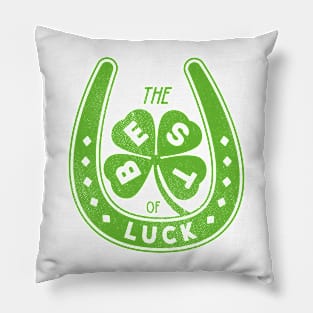 The BEST of luck!!! Green Pillow