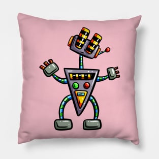 Far Out Cartoon Robot Pillow