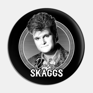 Ricky Skaggs \/\ Retro Style Fan Design Pin