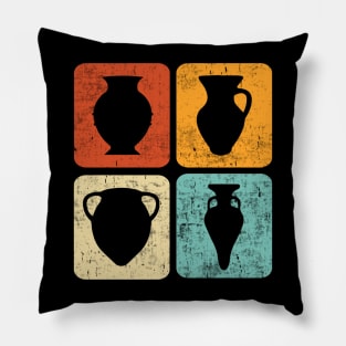 Pottery Retro Vintage Pillow