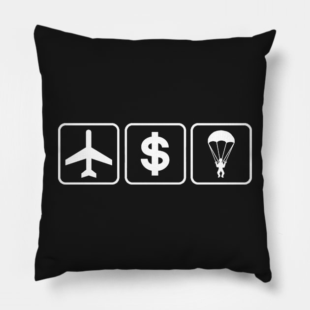 D B Cooper (White) Pillow by timtopping