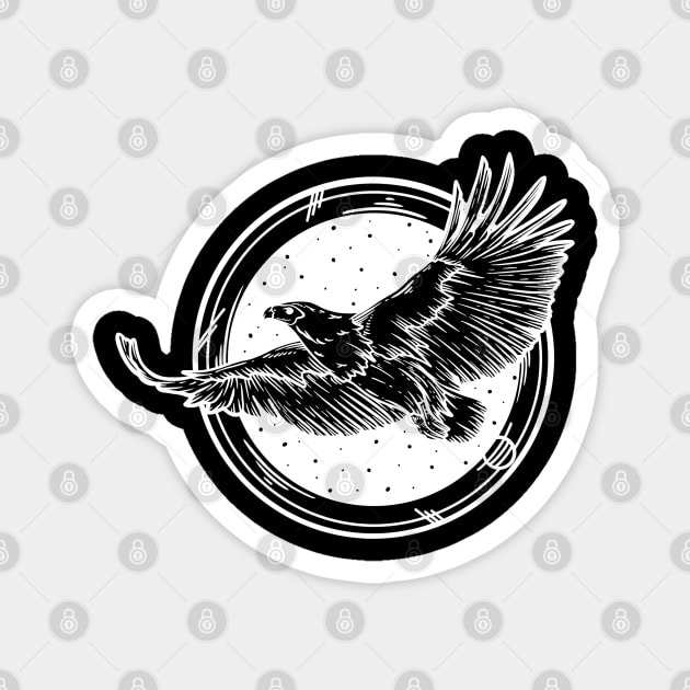 Free As A Bird x Inktober 22 Magnet by P7 illustrations 