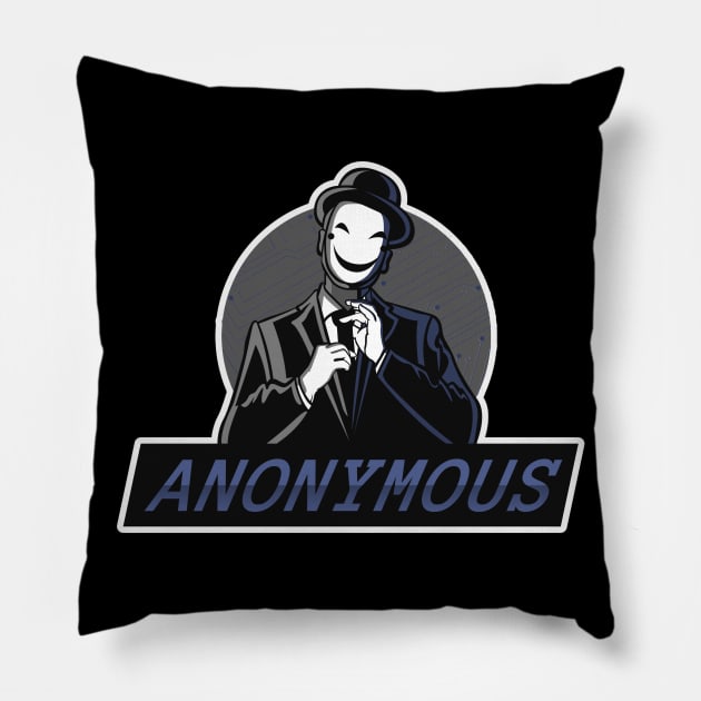 Anonymous | Hacker Design Pillow by leo-jess