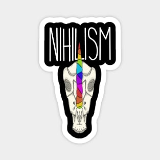 Nihilistic Unicorn Skull Magnet