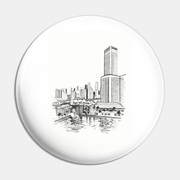 Singapore Pin by samellisdesign