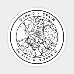 Madrid Map Magnet