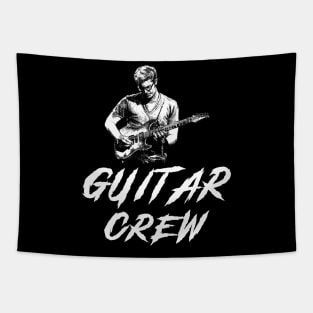 Guitar Crew Awesome Tee: Strumming with Humorous Melodies! Tapestry