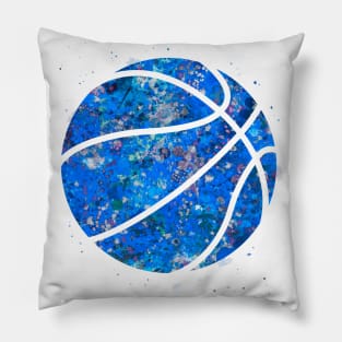 Basketball Ball Blue Pillow