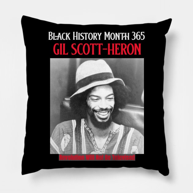 Gil Scott-Heron Pillow by Black Expressions