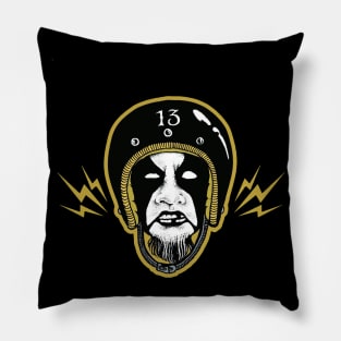 black metal helmet Pillow