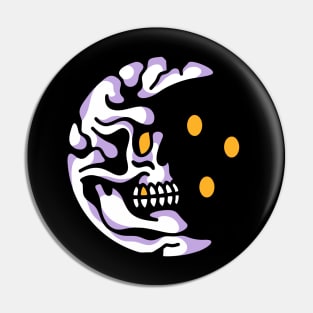 Skull moon Pin