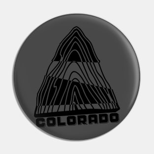 Colorado Topo Mountain Love Pin