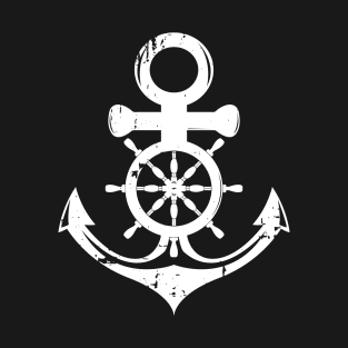 Anchor and Ships Wheel, nautical, maritime T-Shirt