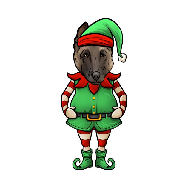 Belgian Malinois Christmas Elf by whyitsme