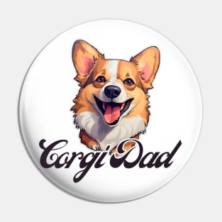 Corgi Dad T-Shirt - Dog Lover Gift, Pet Parent Apparel Pin