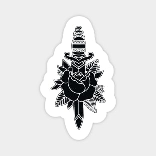 HomeSchoolTattoo Dagger and Rose Magnet