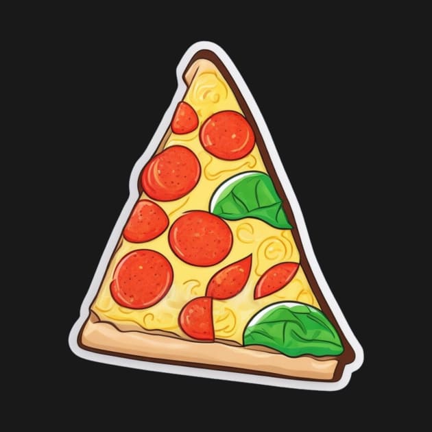 Cartoon Pizza Slice by ZiaZiaShop