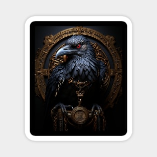 Raven Viking Wisdom Tattoo Art Magnet