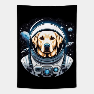 Astronaut Labrador in Space Tapestry