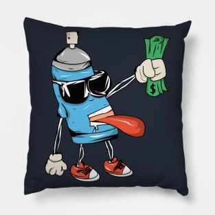 Illustration spray paint design Pillow