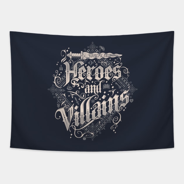 Heroes and Villains Tapestry by Nemons
