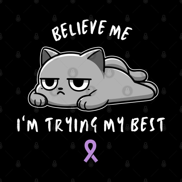 Lupus Warrior Cat With Awareness Ribbon by GiftTrend