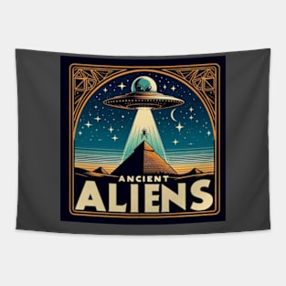 Ancient Aliens Retro Style Tapestry