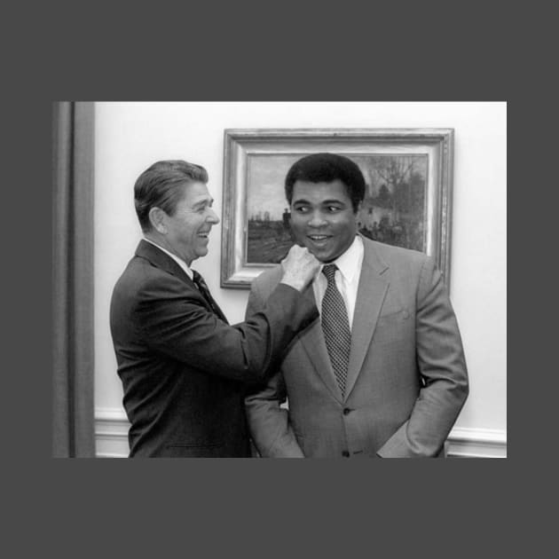 Muhammad Ali and Ronald Reagan by Soriagk