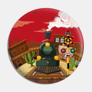 Train ride in the western town Pin