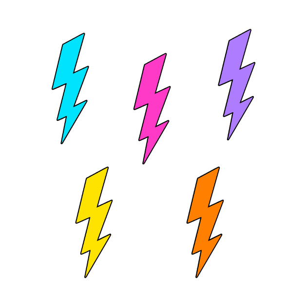 Colorful Lightning Bolts by lolosenese