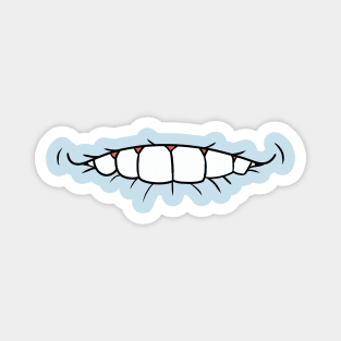 Bottom Lip Bite Smile |Light Blue T-shirt Magnet