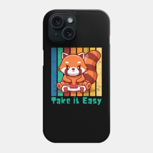 Red Panda Bear Gaming Vintage Phone Case