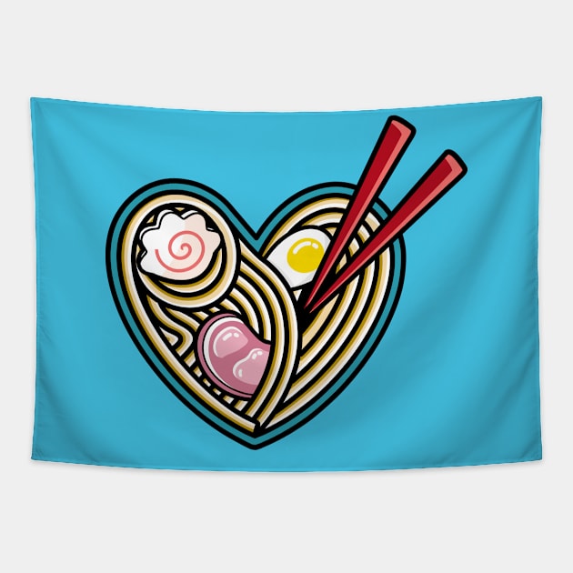 Love Ramen Tapestry by freeves