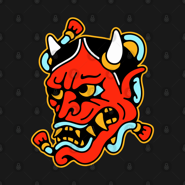 Hannya oni Japan by Bojes Art