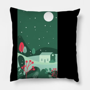 Snow landscape Pillow