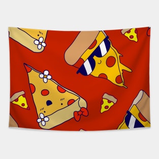 Cute Cool Pizza Slice Pattern Tapestry